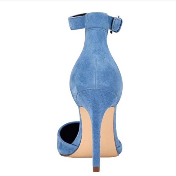 🆕NWOT Calvin Klein Womens Suede Ankle Strap Heels - Picture 2 of 14